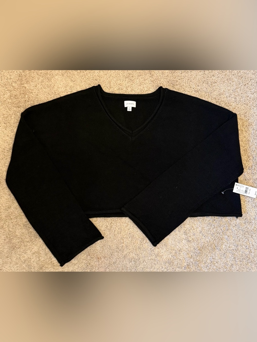 PacSun Black V-Neck Cropped Sweater